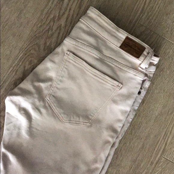 Zara Basic Denim cropped pant (light blush pink) - Picture 2 of 4
